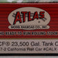 Atlas 1627-2 HO Scale California Rail Car ACF 23,500 Gallon Tank Car #CALX 3043 EX/Box