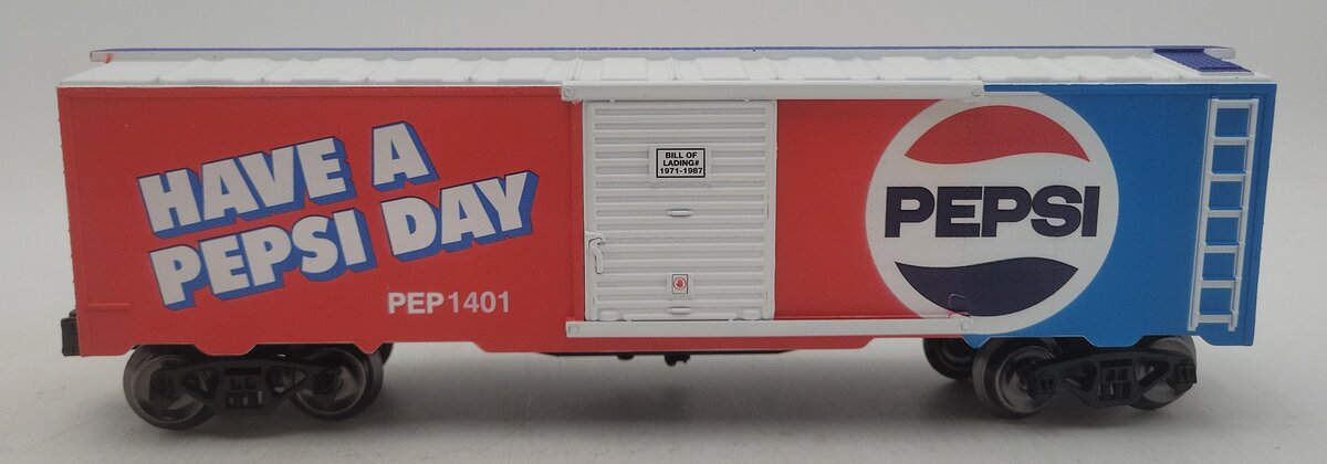 Menards 275-9564 O Gauge Pepsi Boxcar with 1970s Era Artwork #1401 EX/Box