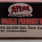 Atlas 1720 HO Scale Undecorated 33,000 Gallon Tank Car LN/Box
