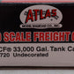 Atlas 1720 HO Scale Undecorated 33,000 Gallon Tank Car LN/Box