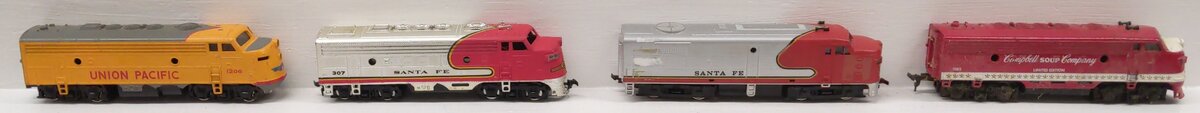 Model Power/Life Like/Other HO Scale Diesel locomotives #1982,307,1206,1032 [4] VG