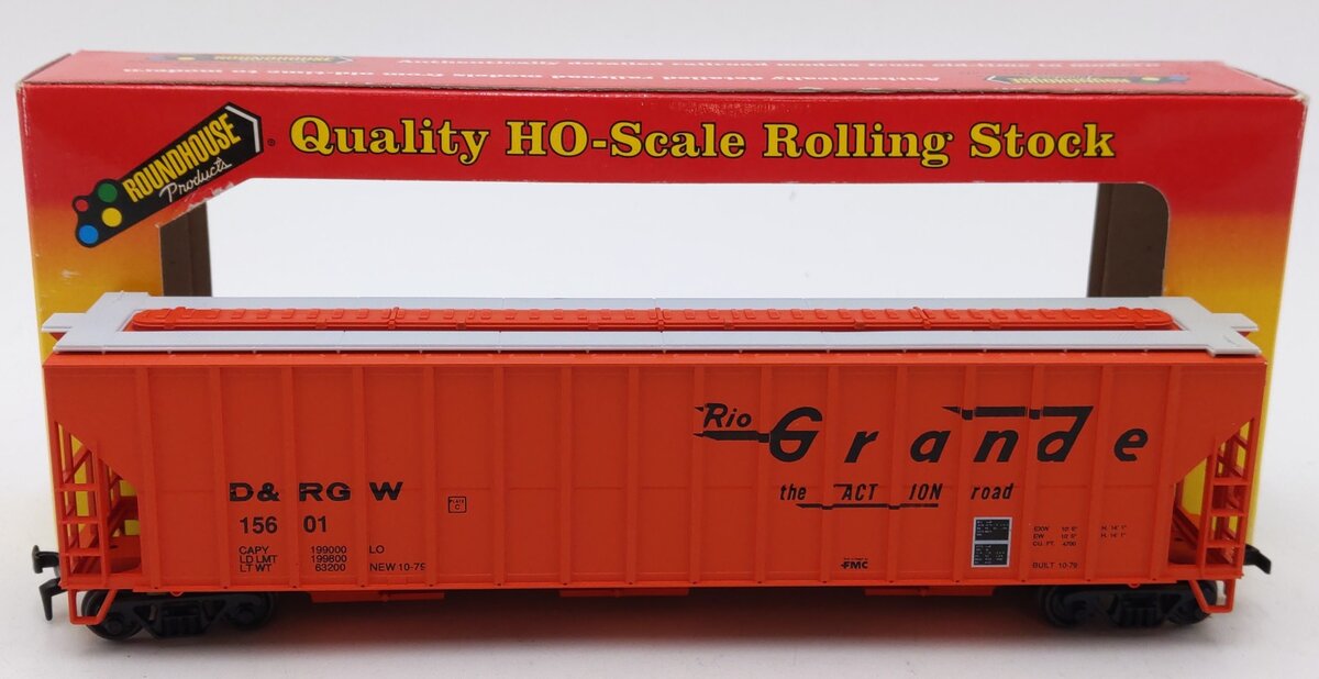 Roundhouse 35201 HO Scale D&RGW FMC Covered Grain Hopper #15601 LN/Box