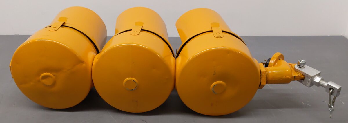 Cast Iron Yellow Traffic Light w/Lights VG