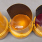 Cast Iron Yellow Traffic Light w/Lights VG