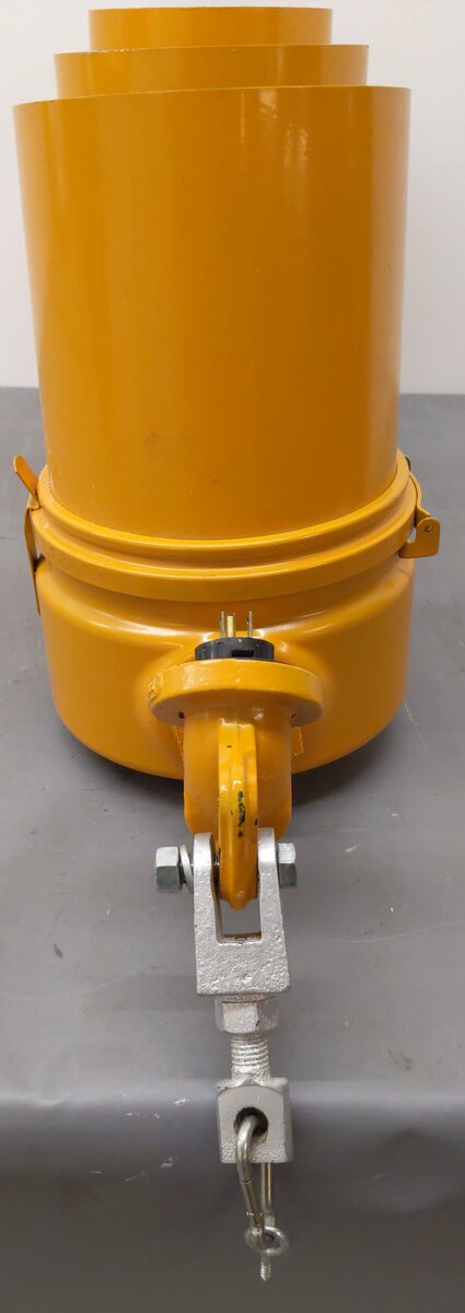 Cast Iron Yellow Traffic Light w/Lights VG