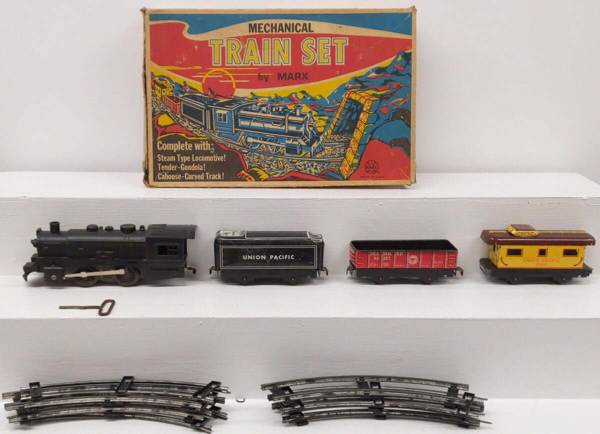 Marx 528 Vintage O Gauge Mechanical Train Set VG/Box