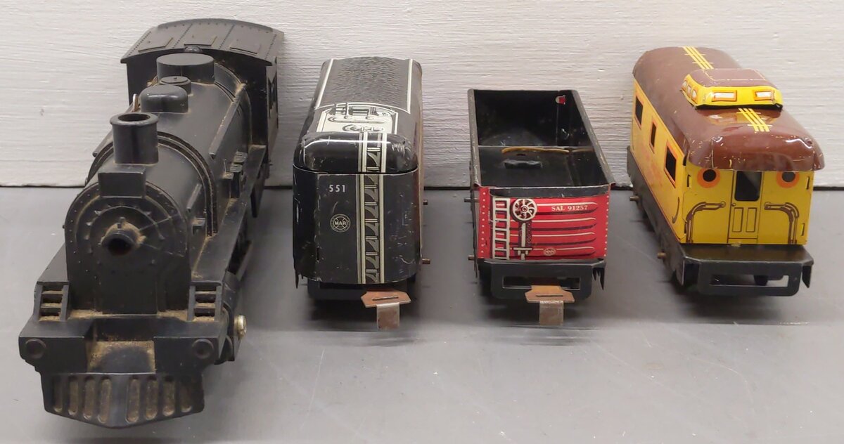 Marx 528 Vintage O Gauge Mechanical Train Set VG/Box