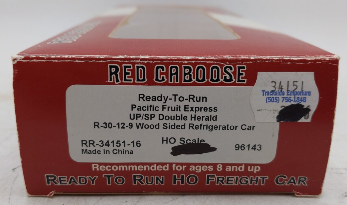 Red Caboose 34151-16 HO Pacific Fruit Express Wood Sided Refrigerator Car #96143 EX/Box