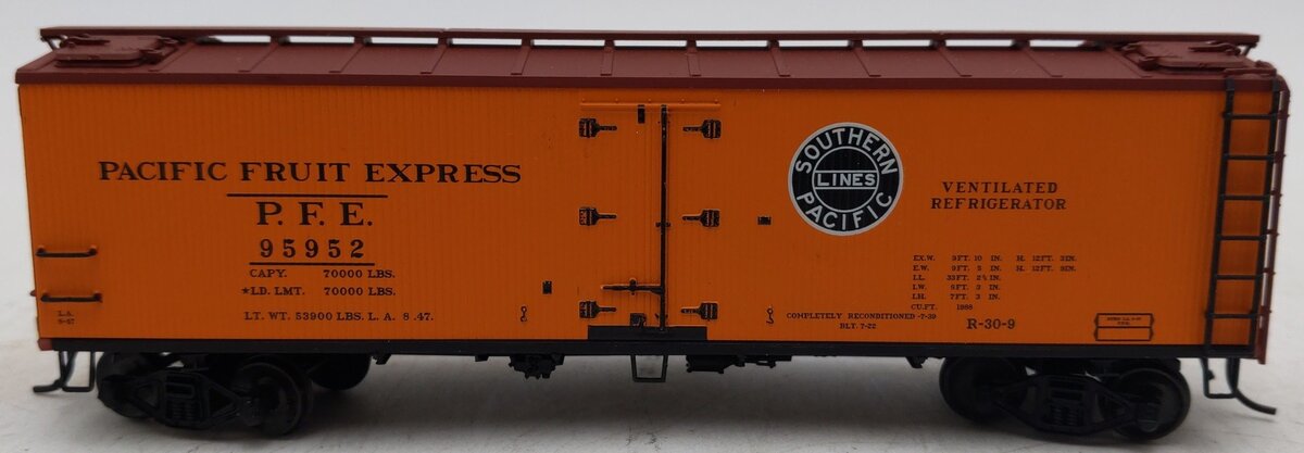 Red Caboose 34124-12 HO Scale Pacific Fruit Express Refrigerator Car #95952 EX/Box