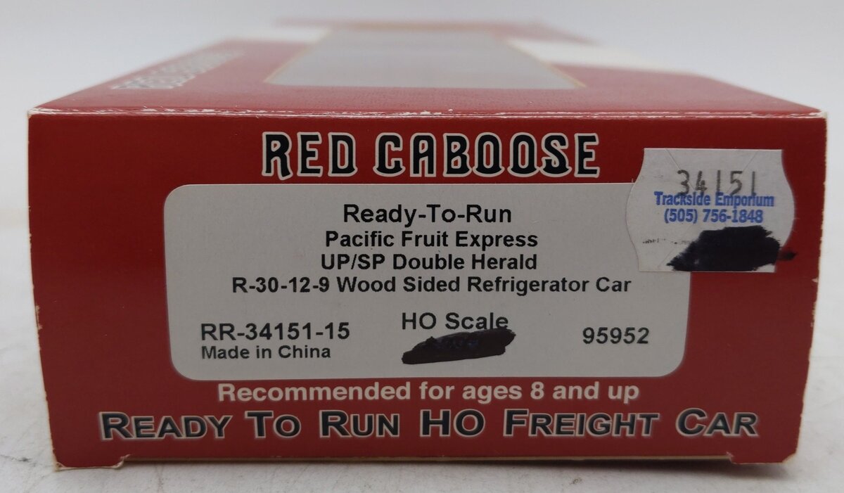 Red Caboose 34124-12 HO Scale Pacific Fruit Express Refrigerator Car #95952 EX/Box