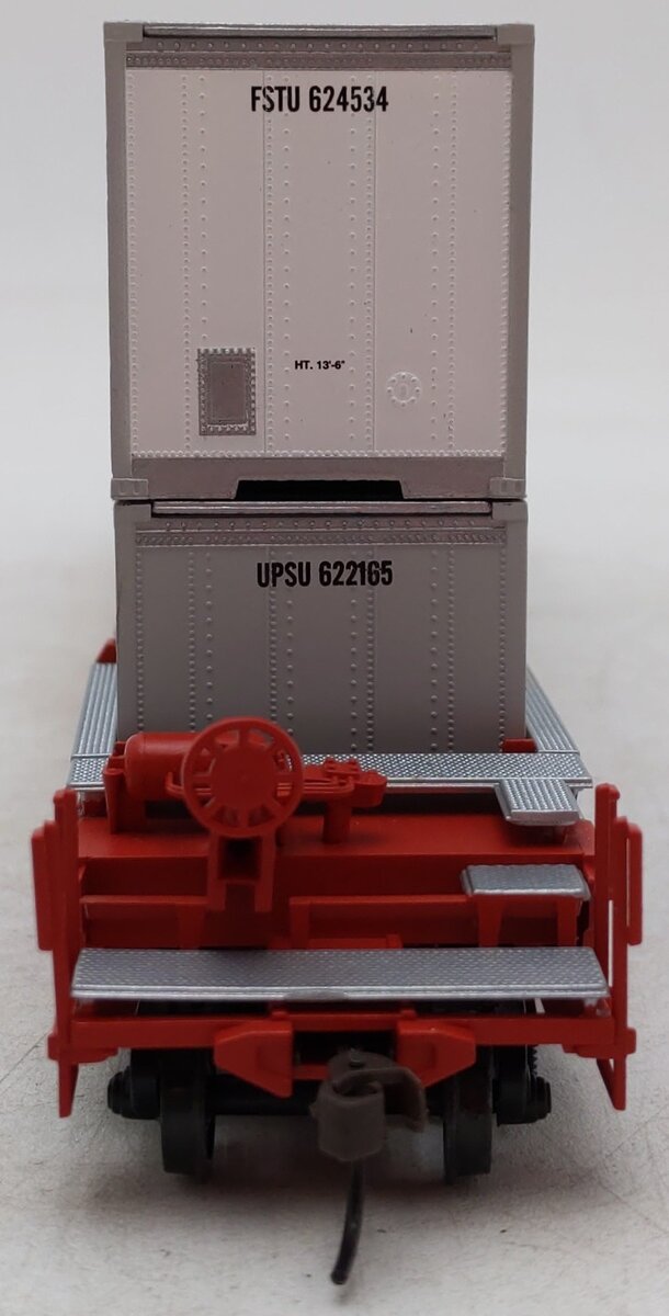 Athearn 91101 HO Scale GBRX 56' Well Car W/4 28' Containers #2845 EX/Box