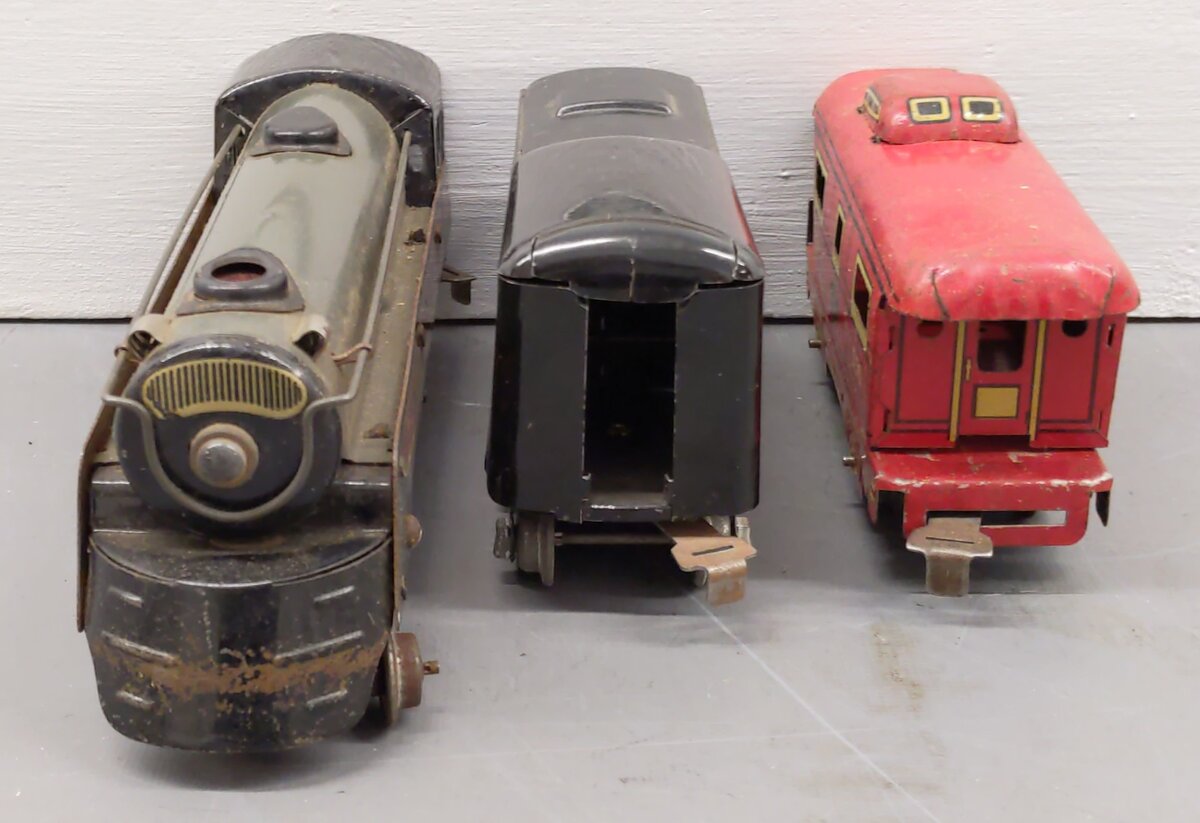 Marx Prewar O Gauge Canadian Pacific Steam Locomotive Passenger Train Set #3000 VG/Box