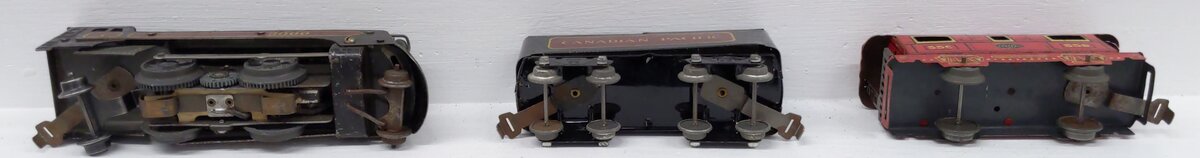 Marx Prewar O Gauge Canadian Pacific Steam Locomotive Passenger Train Set #3000 VG/Box