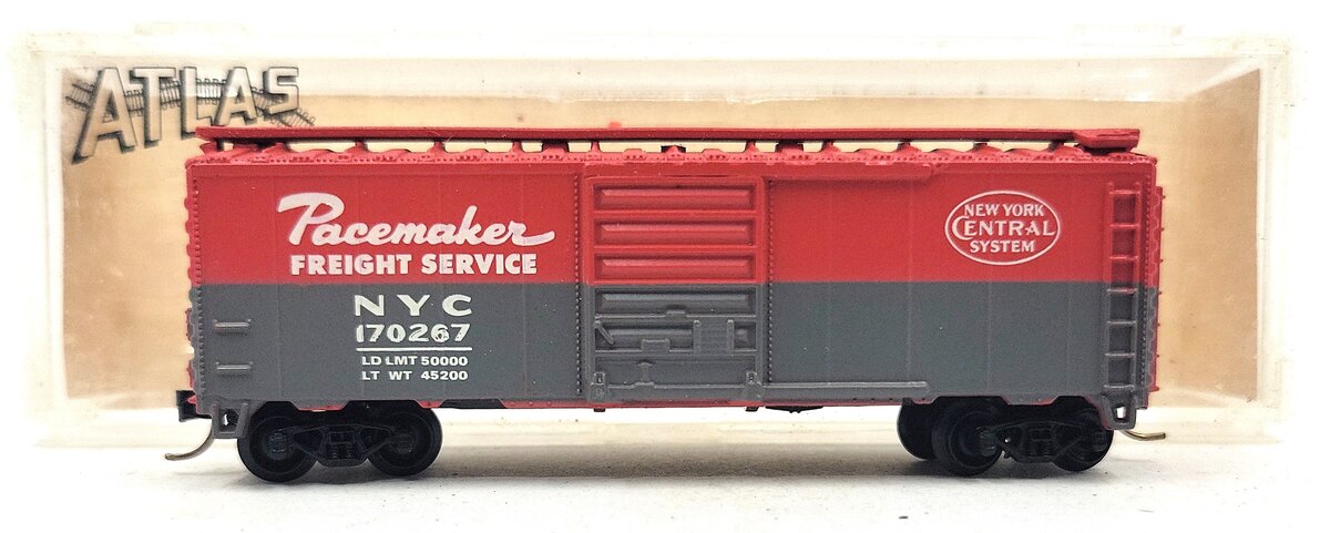 Atlas 3421 N Scale New York Central Pacemaker 40' Boxcar #170267 LN/Box