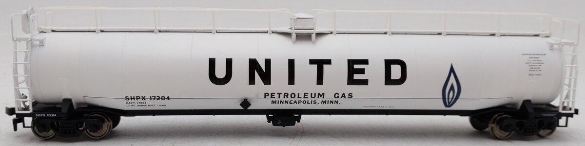 Atlas 1726-2 HO Scale United SHPX ACF 33,000 Gallon Tank Car #17204 EX/Box