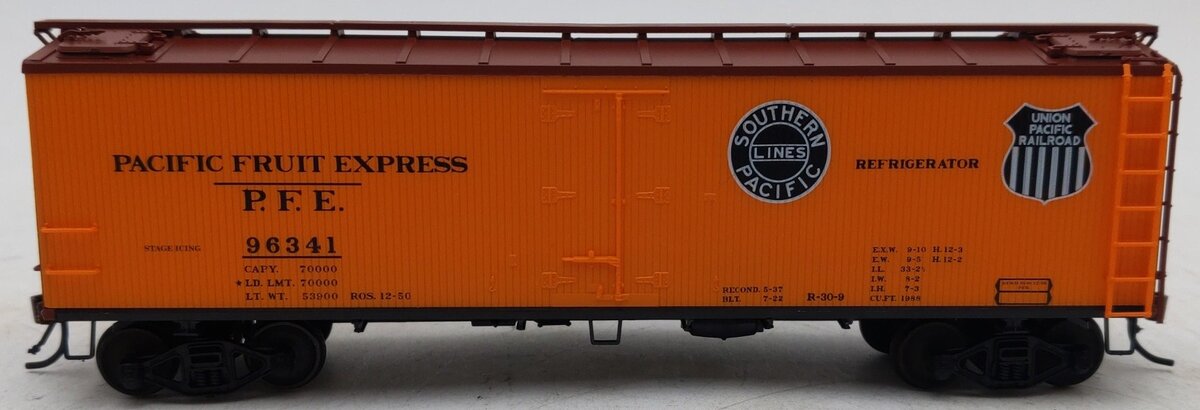 Red Caboose 34154-5 HO Scale Pacific Fruit Express Refrigerator Car #96341 EX/Box