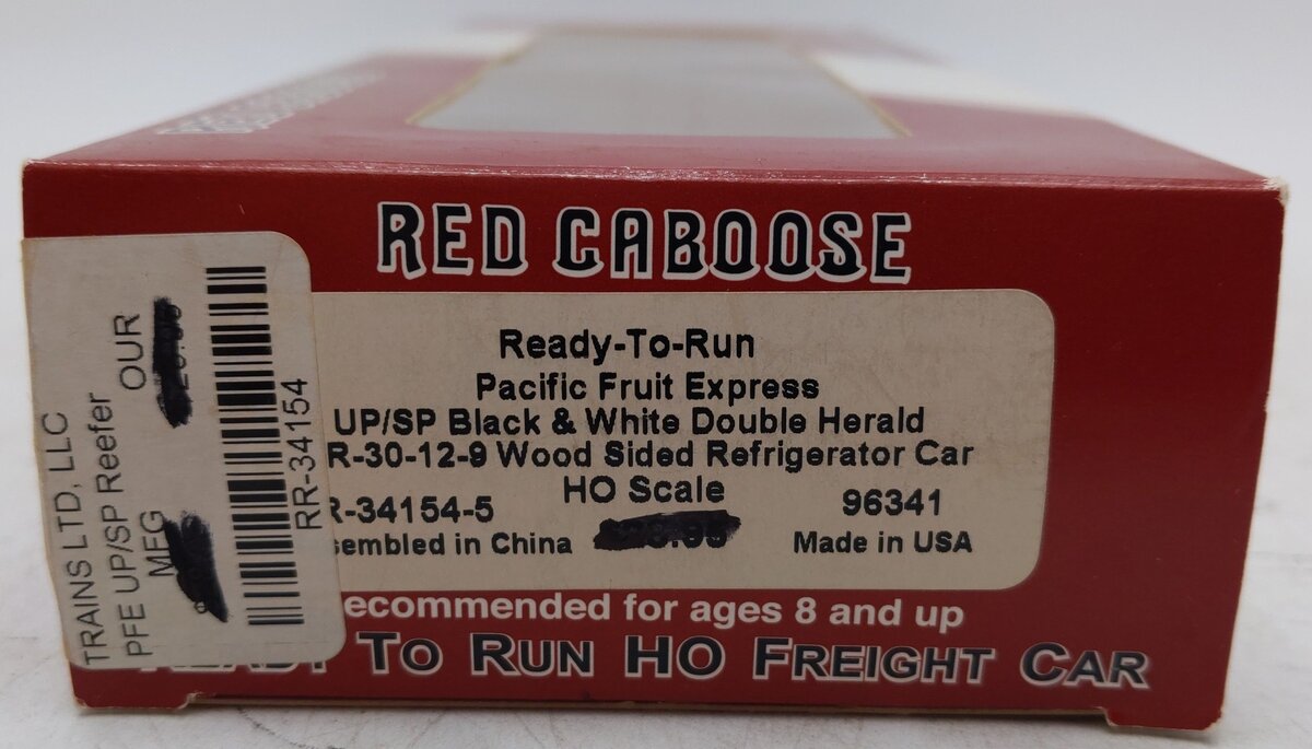 Red Caboose 34154-5 HO Scale Pacific Fruit Express Refrigerator Car #96341 EX/Box