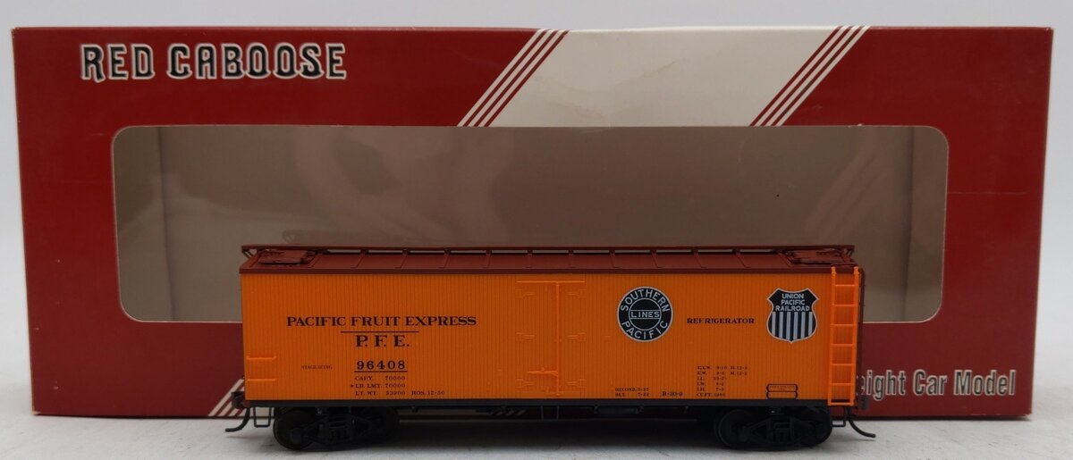 Red Caboose 34154-6 HO Scale Pacific Fruit Express Refrigerator Car #96408 EX/Box