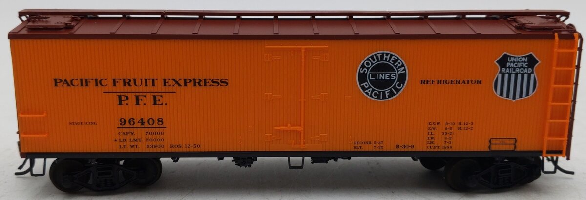 Red Caboose 34154-6 HO Scale Pacific Fruit Express Refrigerator Car #96408 EX/Box