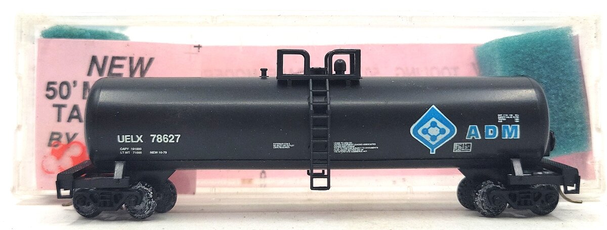 Roundhouse 8448 N Scale Archer Daniels Midland 50' Single Dome Tank Car #78627 EX/Box