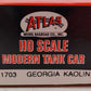 Atlas 1703 HO Scale Georgia Kaolin Tank Car ACFX 72634 VG/Box