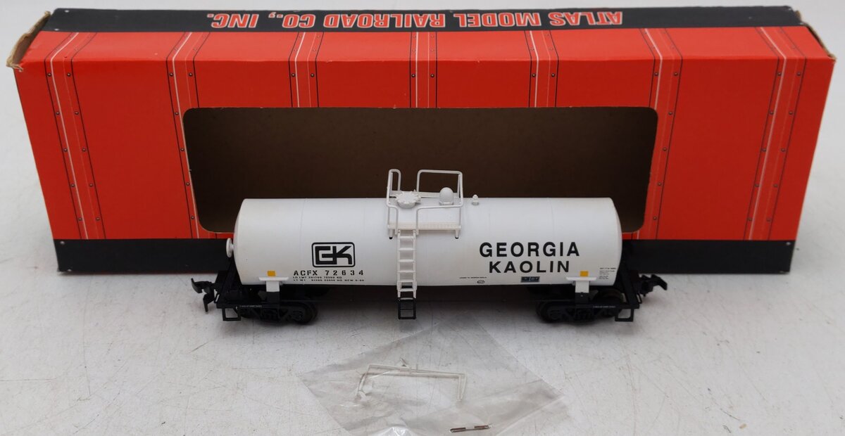Atlas 1703 HO Scale Georgia Kaolin Tank Car ACFX 72634 VG/Box
