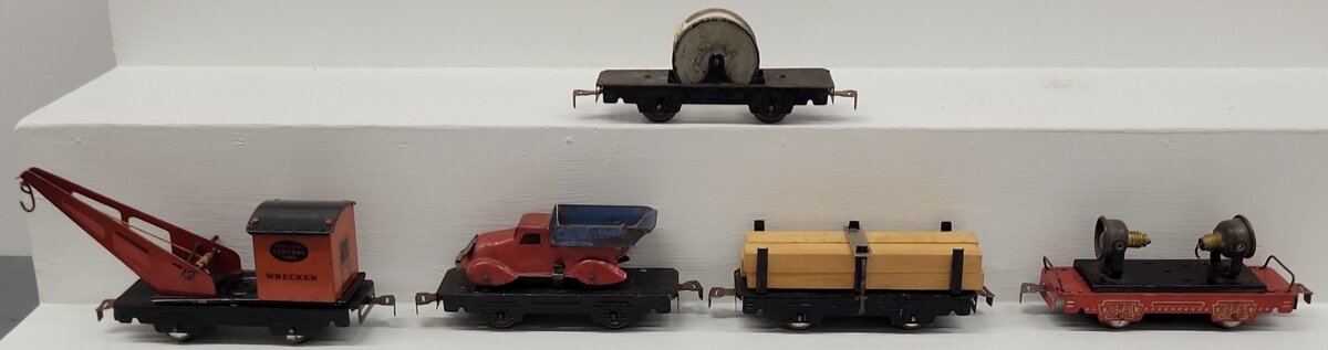 Marx Prewar O Gauge Freight Cars #563,562,566,559,550 [5] VG