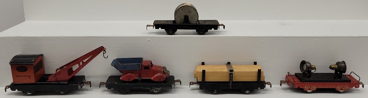 Marx Prewar O Gauge Freight Cars #563,562,566,559,550 [5] VG