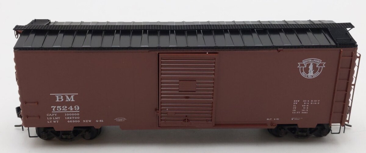 Kadee 4802 HO Scale Boston & Maine #75249 40' PS-1 Boxcar #75249 LN/Box