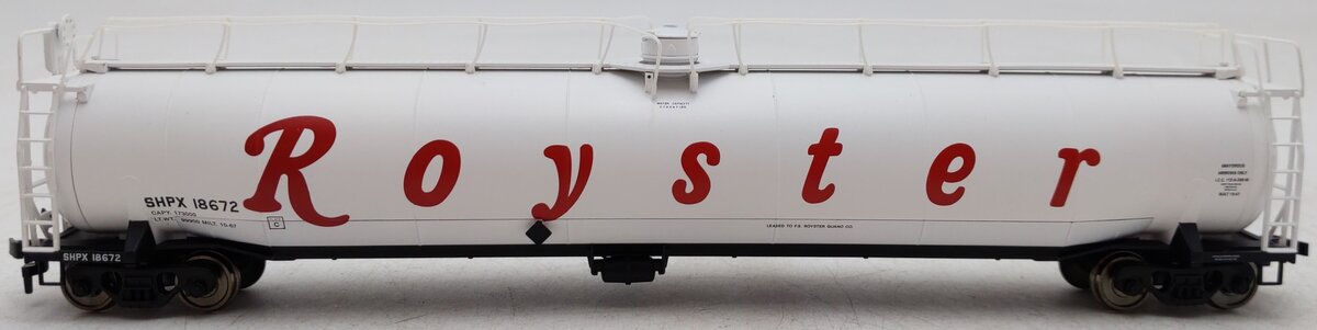 Atlas 1722-2 HO Scale Royster SHPX ACF 33,000 Gallon Tank Car #18672 EX/Box