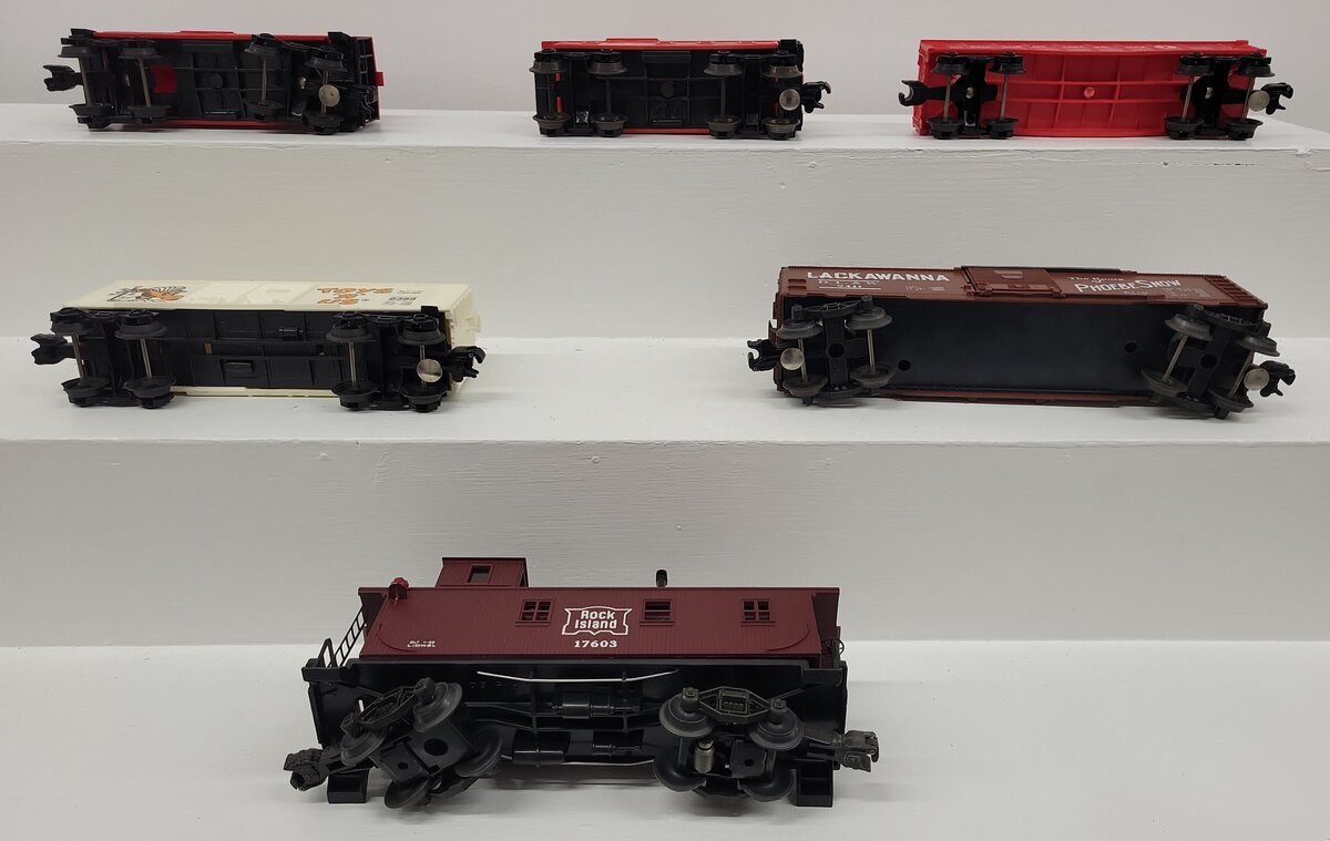 Lionel Assorted O-Gauge Freight Cars #9061, 9340, 9341, 9388, 17603, 9411 [6] VG