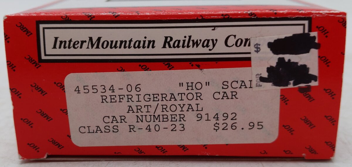 InterMountain 45534-06 HO Scale ART Refrigerator Car #91492 EX/Box
