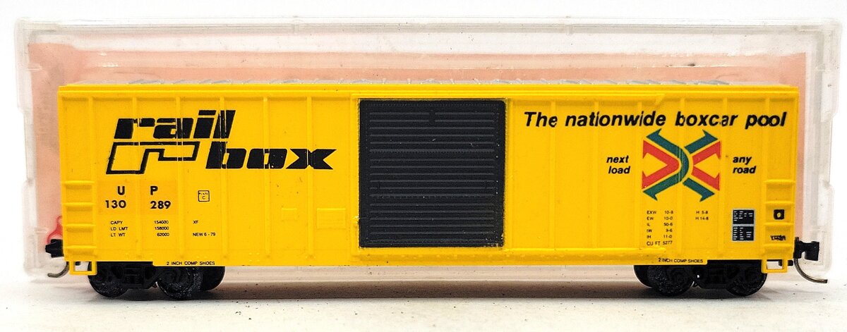 Roundhouse 8842 N Scale Union Pacific Railbox Box Car #130289 EX/Box
