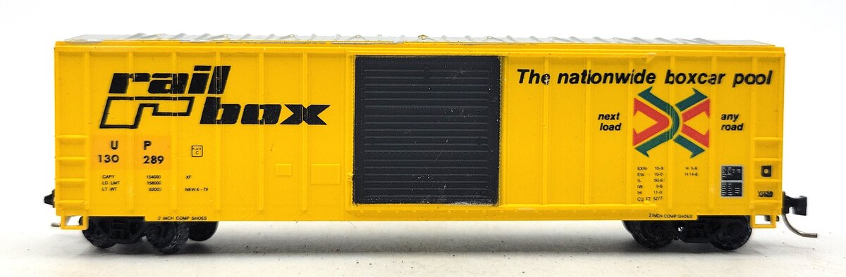 Roundhouse 8842 N Scale Union Pacific Railbox Box Car #130289 EX/Box