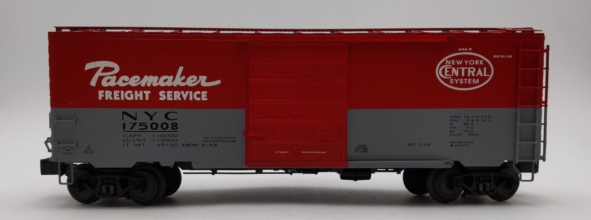 Lionel 6-17275 O Gauge New York Central Pacemaker Boxcar #175008 LN
