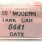 Roundhouse 8441 N Scale GATX 50' Modern Tank Car Kit #52611 EX/Box
