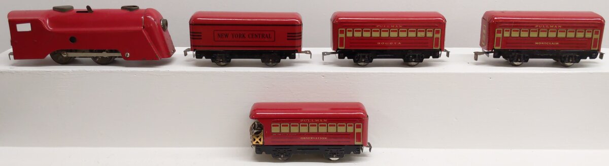 Marx 865 Prewar O Gauge NYC Electric Passenger Train Set VG