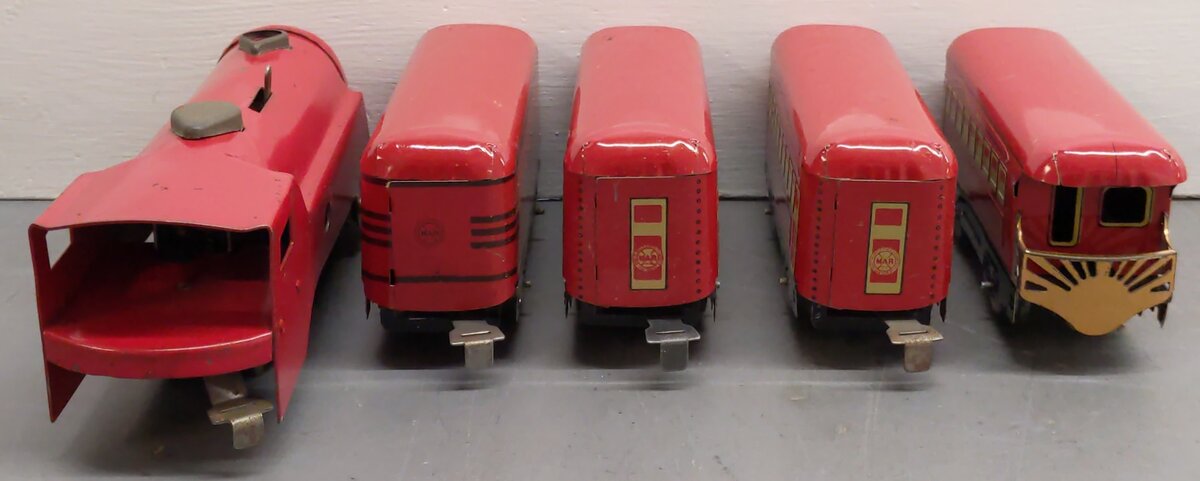 Marx 865 Prewar O Gauge NYC Electric Passenger Train Set VG