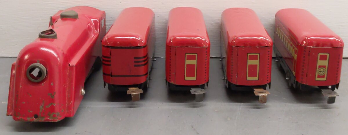 Marx 865 Prewar O Gauge NYC Electric Passenger Train Set VG