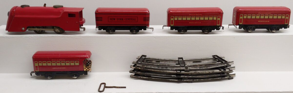 Marx 865 Prewar O Gauge NYC Electric Passenger Train Set VG