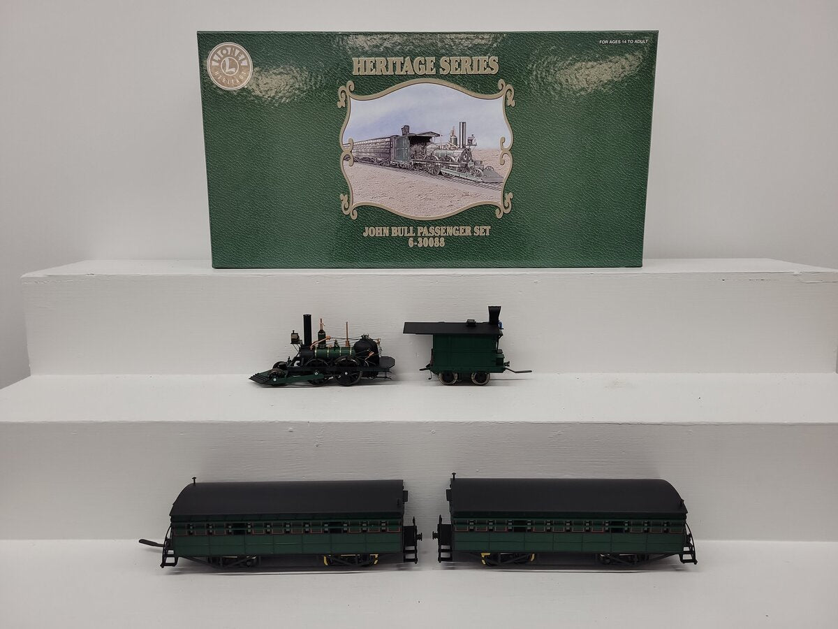 Lionel 6-30088 O Gauge BRASS John Bull Steam Passenger Train Set EX/Box