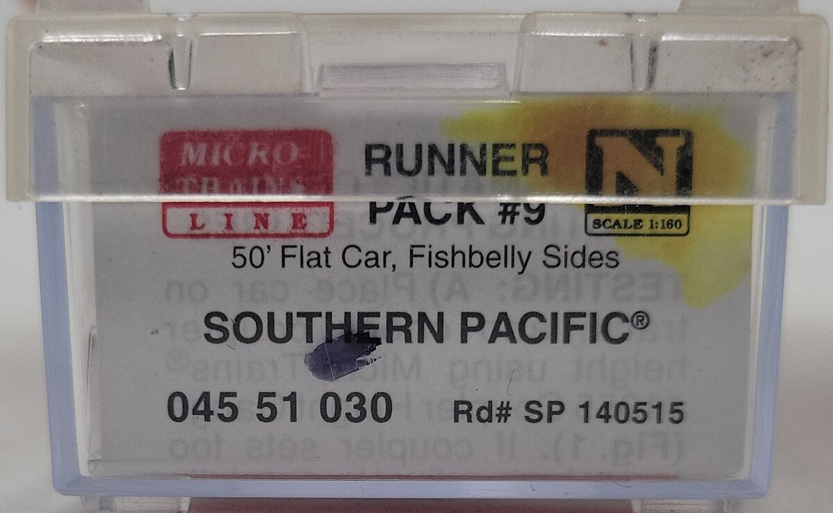 Micro-Trains 04551030 Southern Pacific 50' Fishbelly Side Flatcar #140515  LN/Box