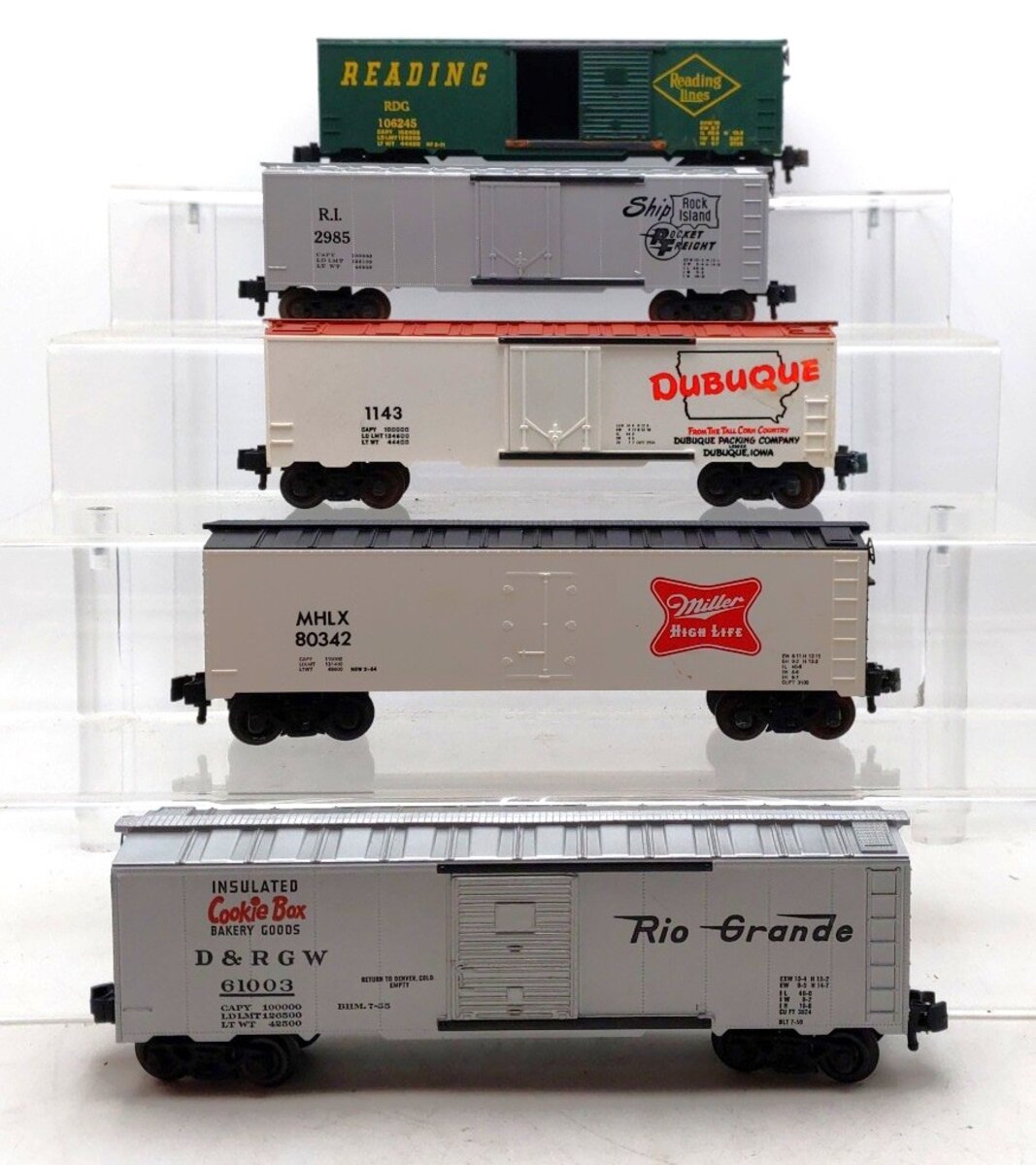 KMT O Scale Assorted Boxcars [5] VG/Box
