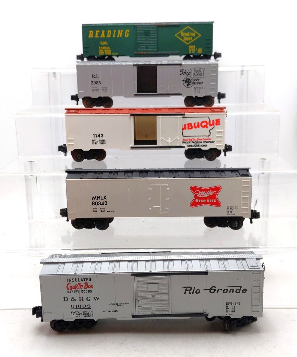 KMT O Scale Assorted Boxcars [5] VG/Box