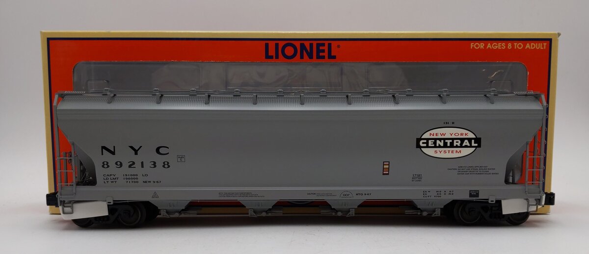 Lionel 6-17181 O Gauge New York Central ACF 4-Bay Hopper #892138 LN/Box