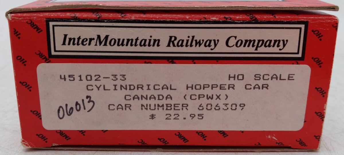 InterMountain 45102-33 HO Canadian Wheat Board Cylindrical Hopper #606309 EX/Box