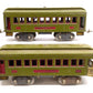 Lionel 337/338 Vintage Standard Gauge Olive Green Pullman And Observation Cars VG