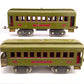 Lionel 337/338 Vintage Standard Gauge Olive Green Pullman And Observation Cars VG