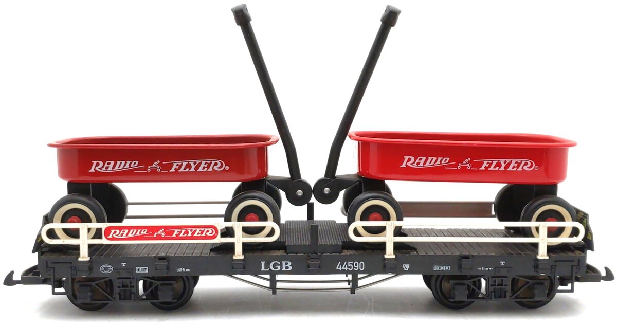 LGB 44590 G Scale Radio Flyer Wagon Flatcar #44590 EX