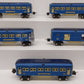 MTH 10-1064 O Gauge Blue Comet Passenger Car Set (Set of 5) VG